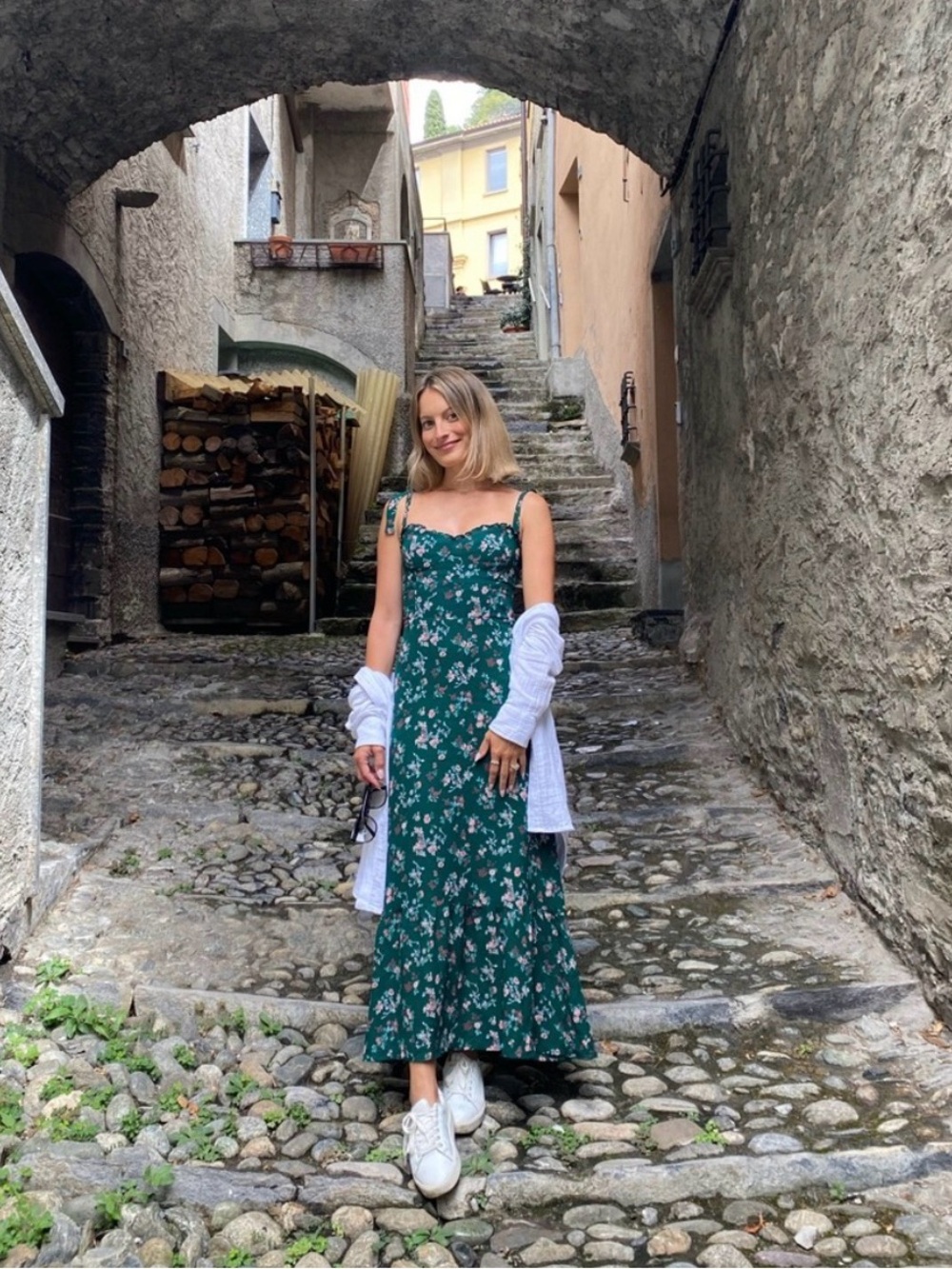 Reformation Nikita Floral Print Crepe Dress Emilia Green Size 12
